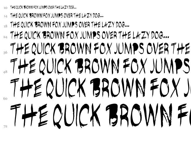 Brushshop font waterfall